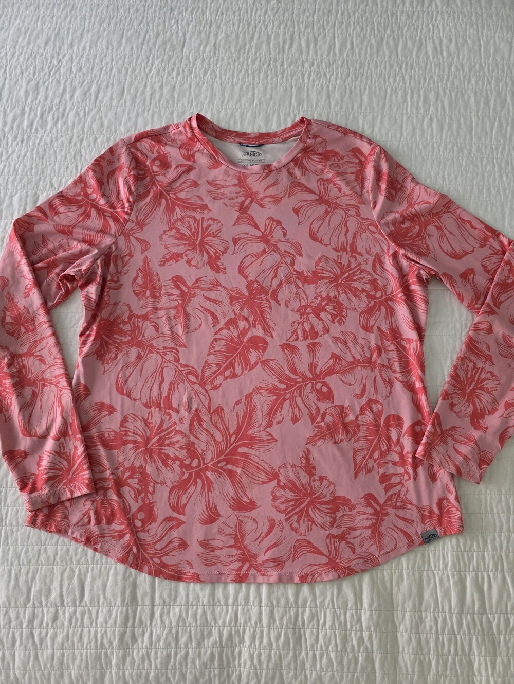 AFTCO fishIng Top Womans XL FLORAL LONG SLEEVE